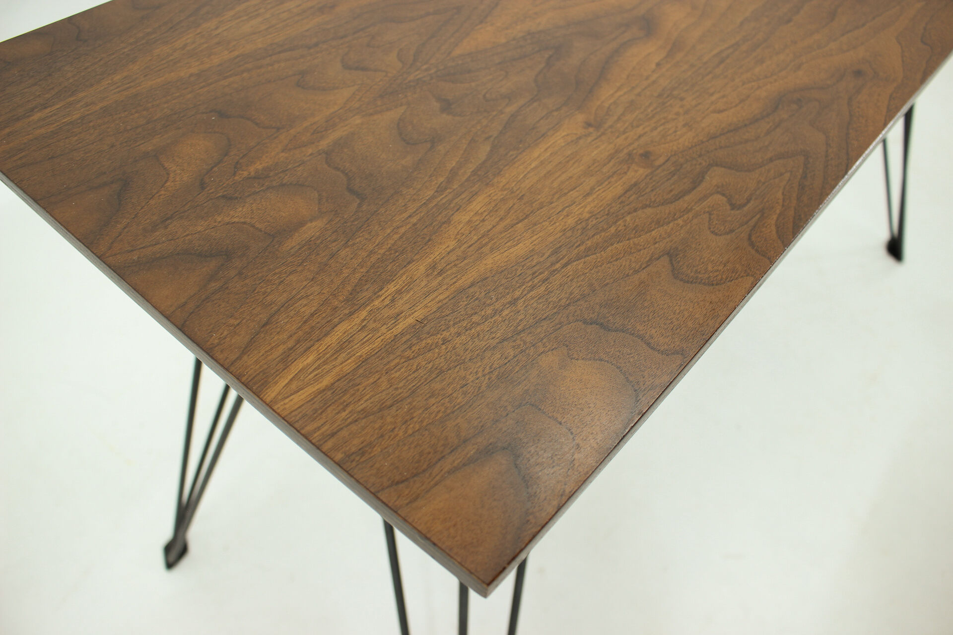 1970's Wallnut Veneer Side Table, Czechoslovakia