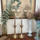 Pair of Scandinavian brass candle holders