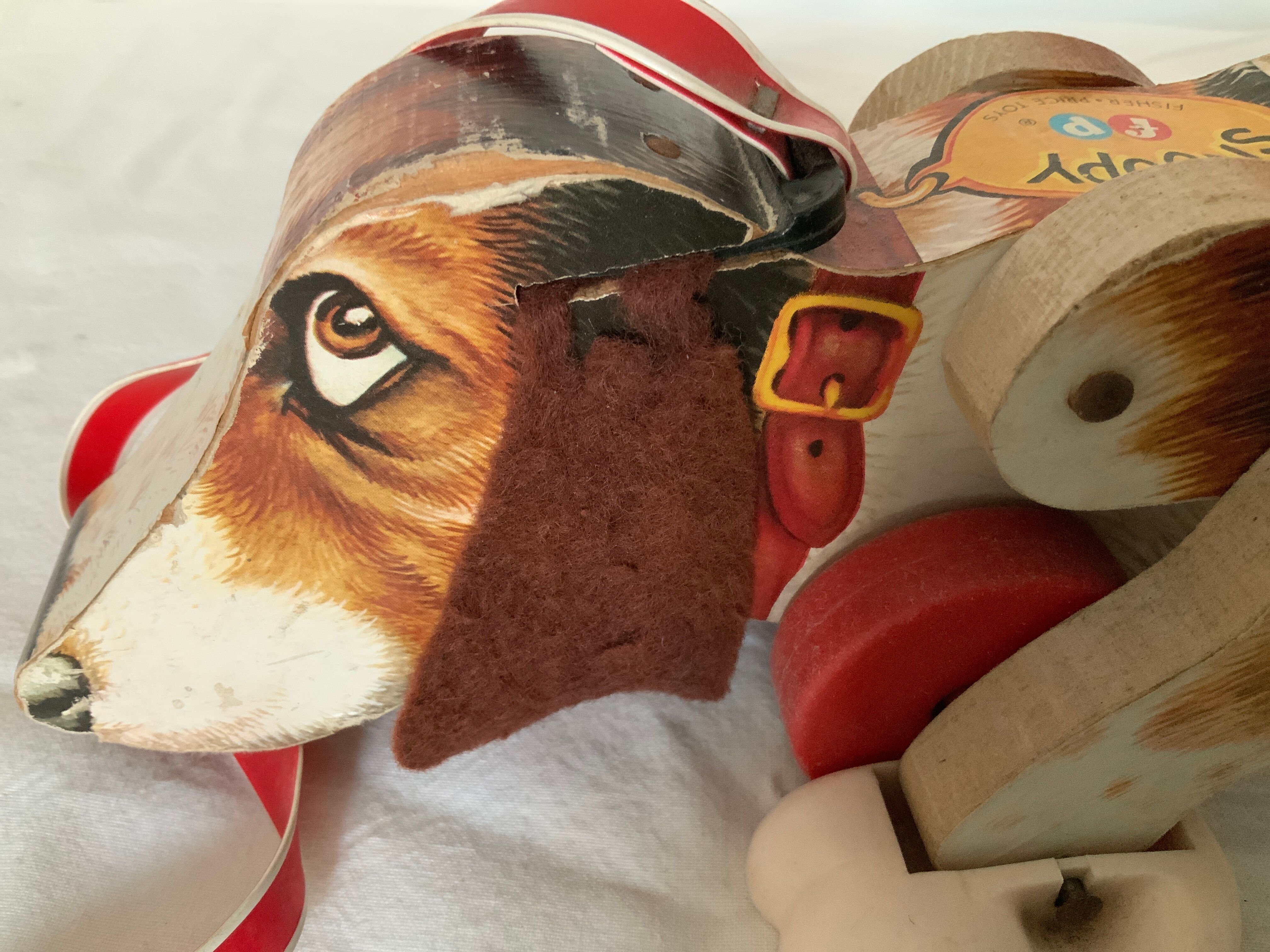 Fisher price wooden shooting dog 1961