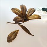 Flower brass ashtray year 70