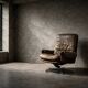 Vintage Mid-Century German Modern Leather Lounge Swivel Chair, 1960s