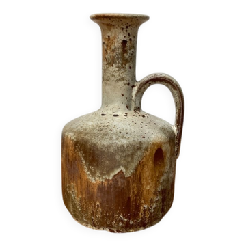 Brutalist Fat Lava Vase in Ceramic by Ruscha, West Germany, 1960s