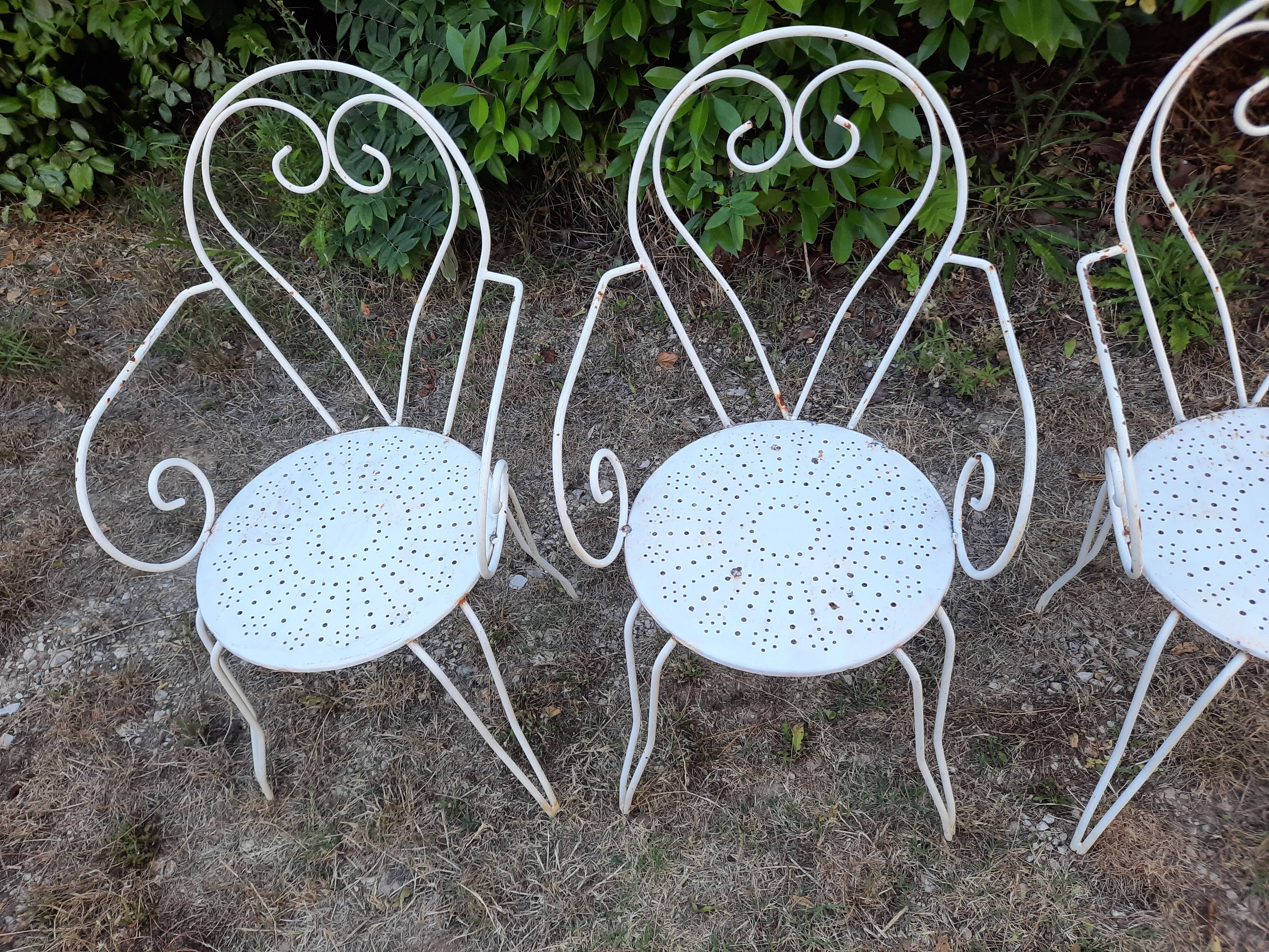 Antique wrought iron garden furniture