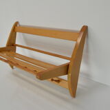 Mid-century wall folding  hanger and shelf, 1960's.