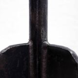 Brutalist cast iron candle holder