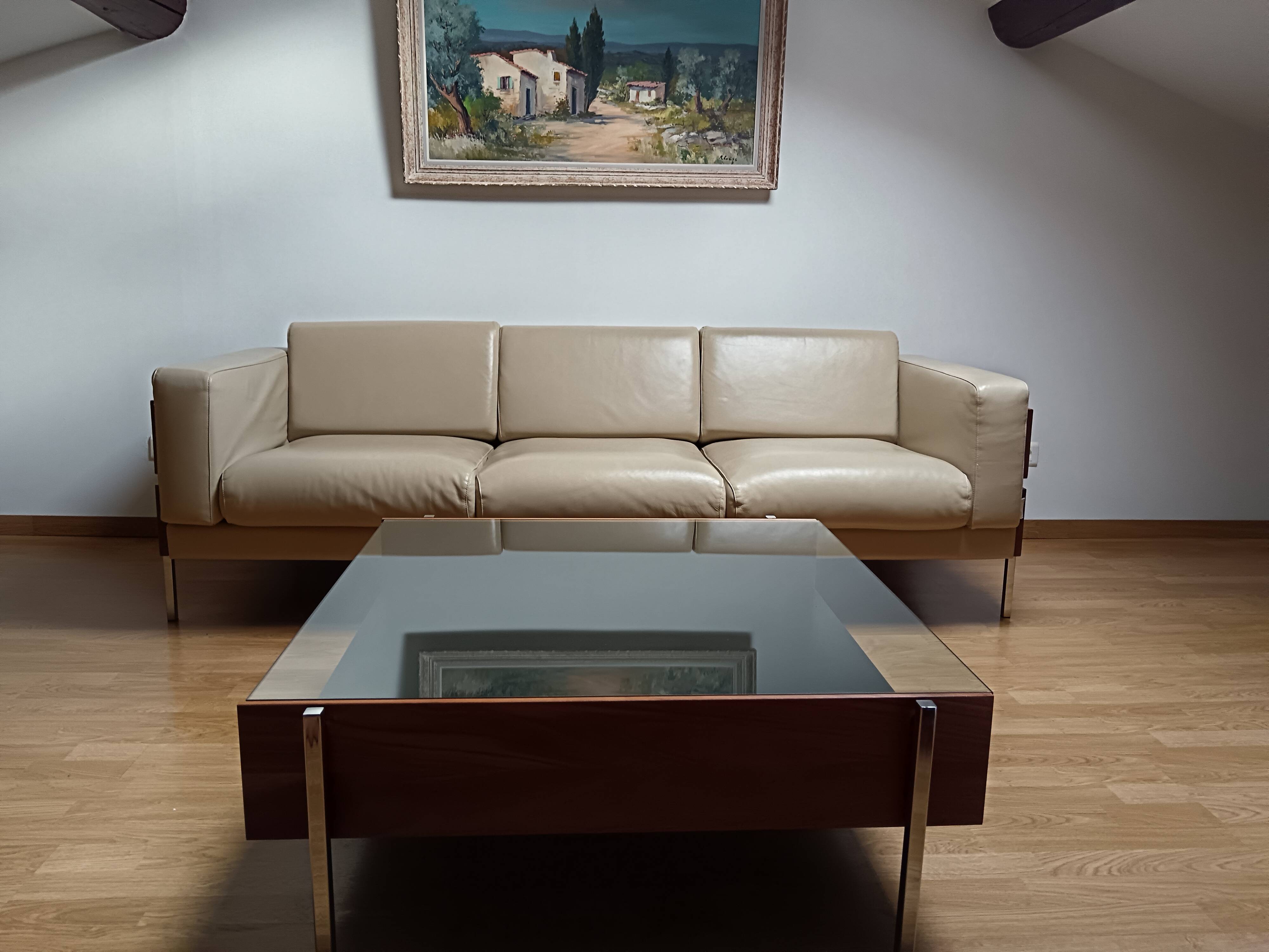 Wood and glass coffee table, Robin Day for Habitat