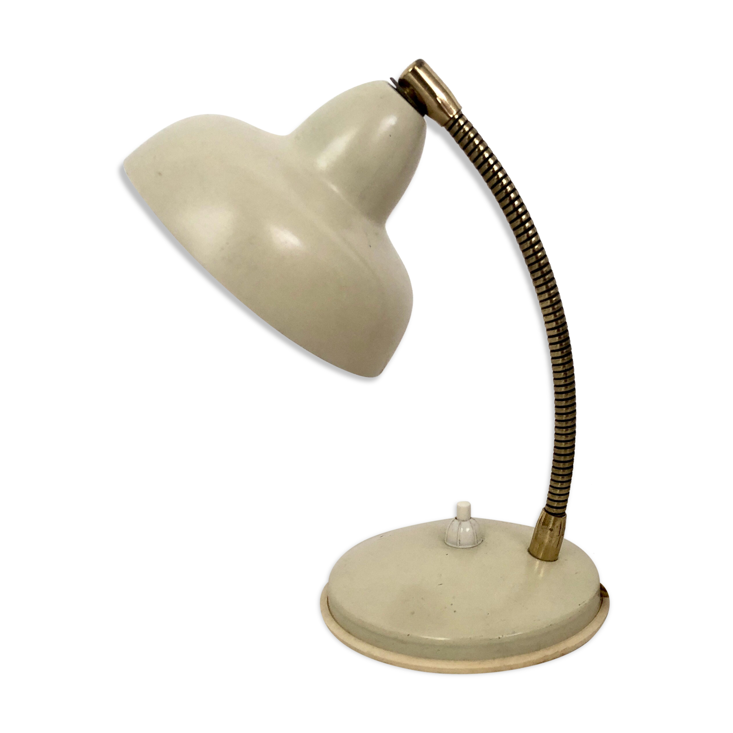 50s bedside lamp cream color