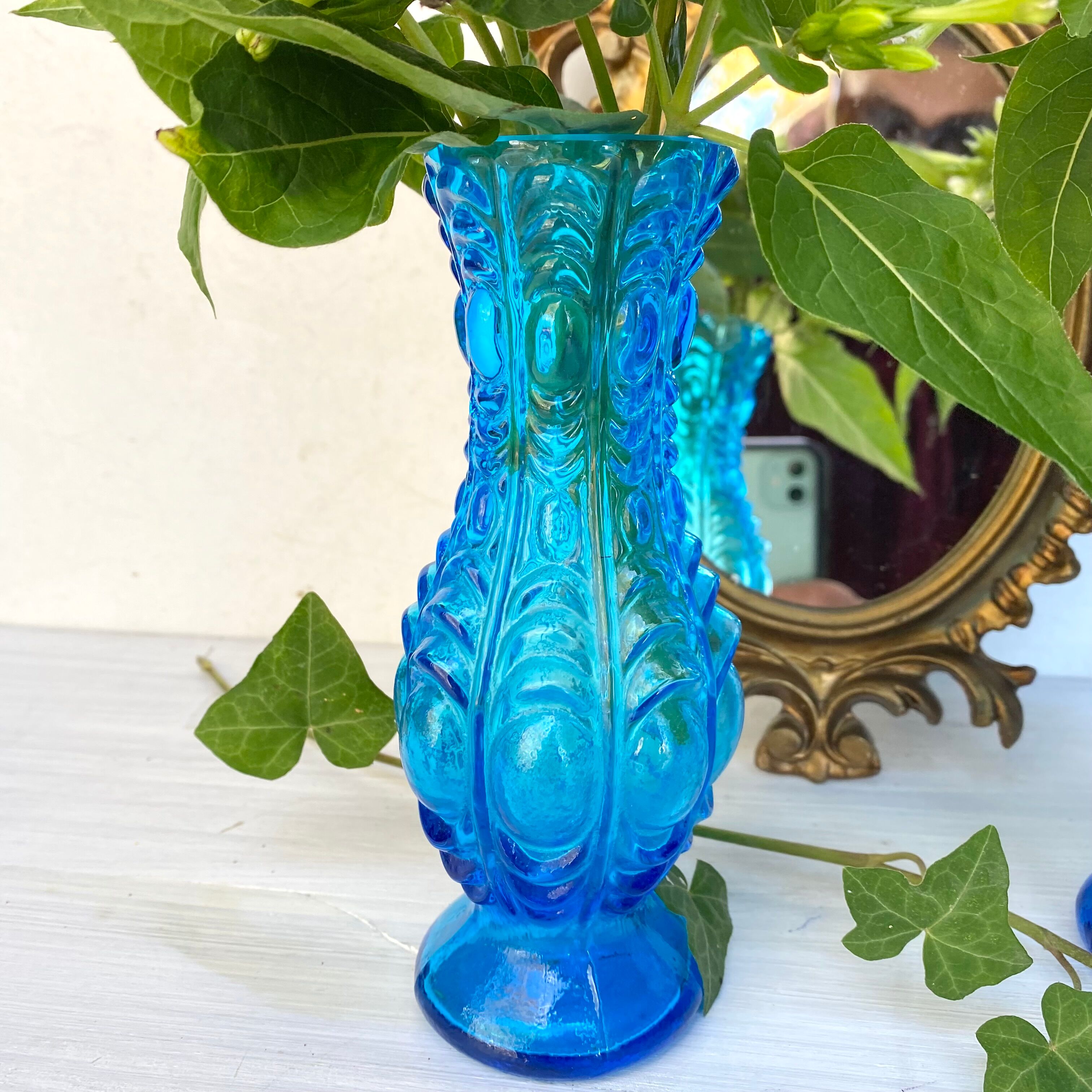Duo molded glass vases