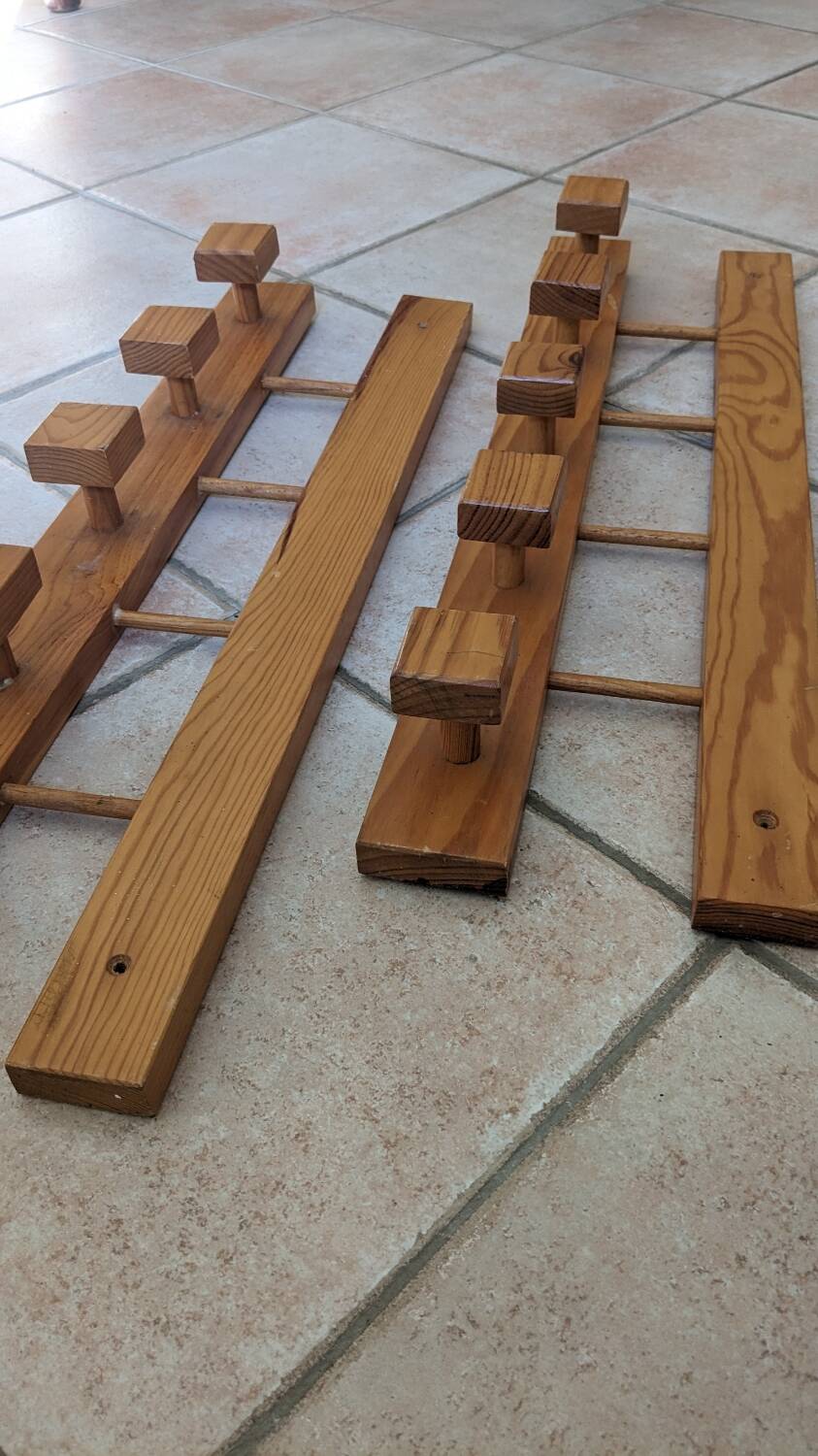 Pair of vintage coat hooks from the 70s and 80s