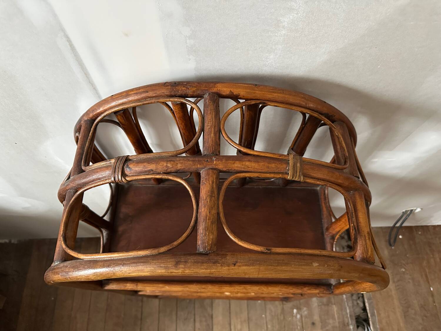 Bookcase, rattan, vintage