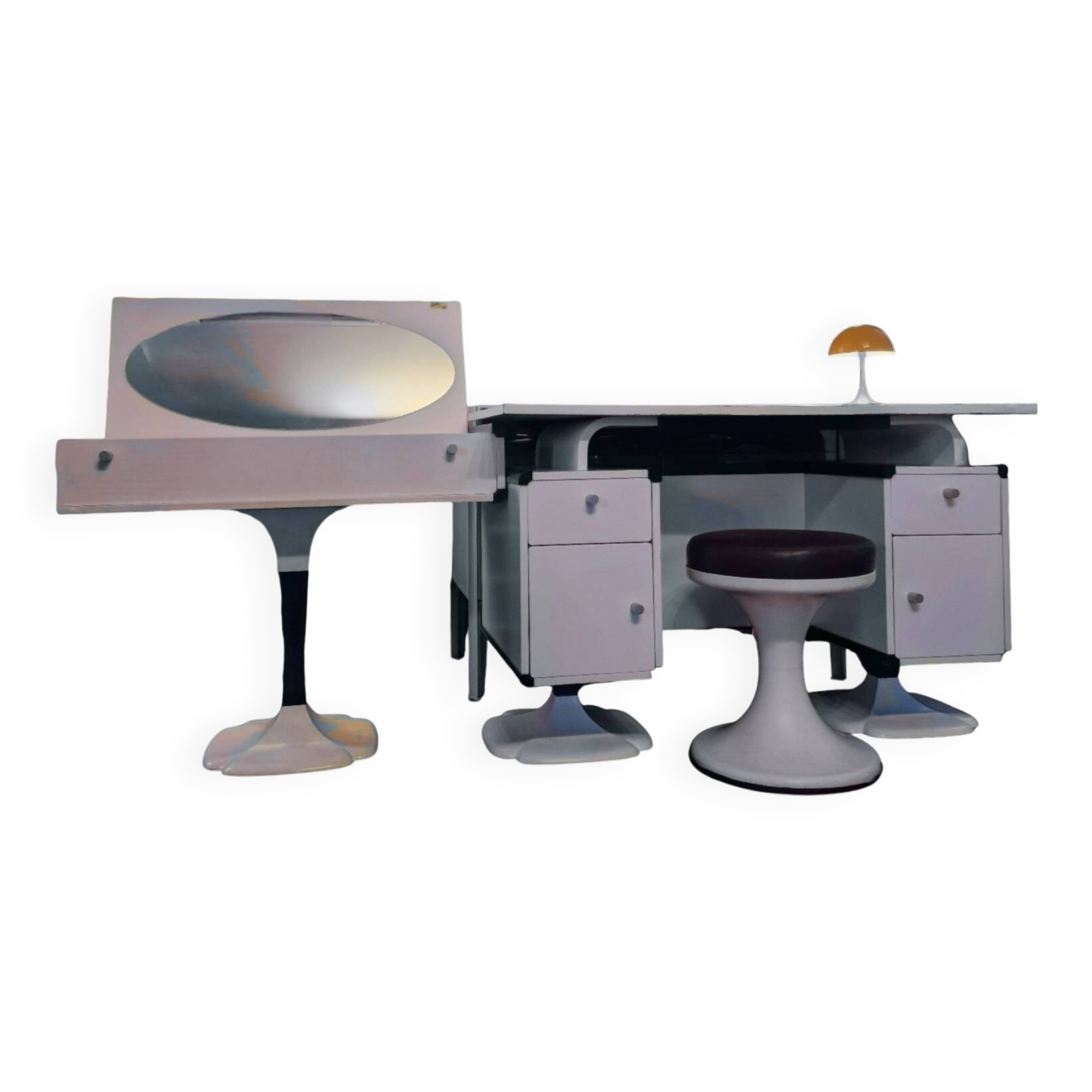 Gautier furniture circa 1970, Desk and dressing table set