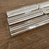 Vintage knife holders of 6, in glass