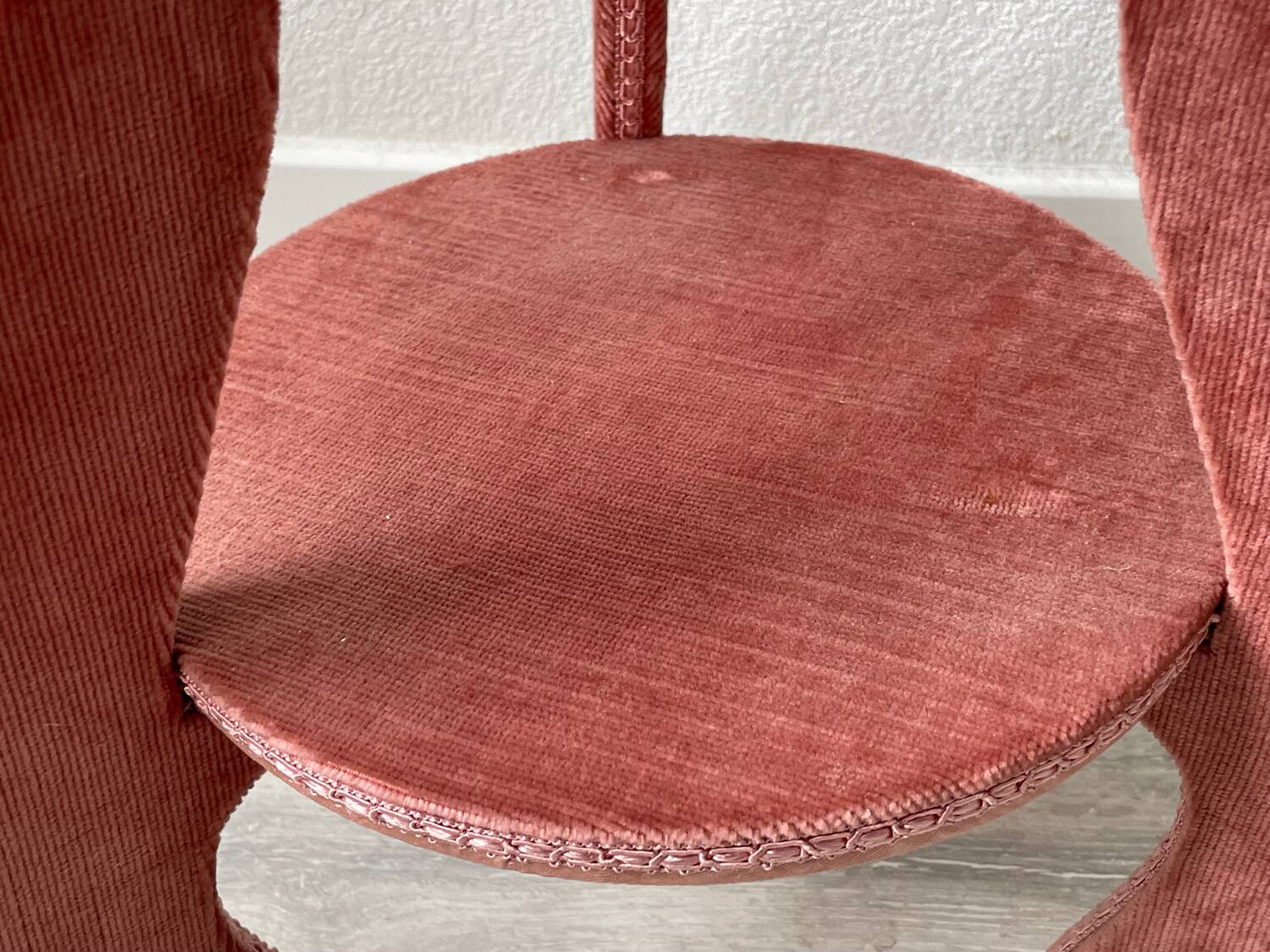 Vintage 80s velvet side table