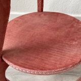 Vintage 80s velvet side table