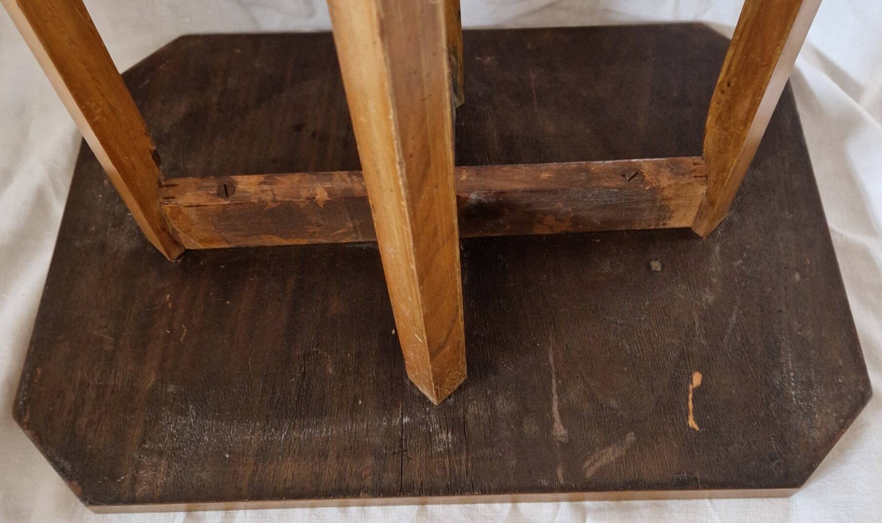 Vintage Art Deco wooden side table – 1930s/50s – unique piece