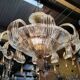 Important lustre Murano in transparent blown glass