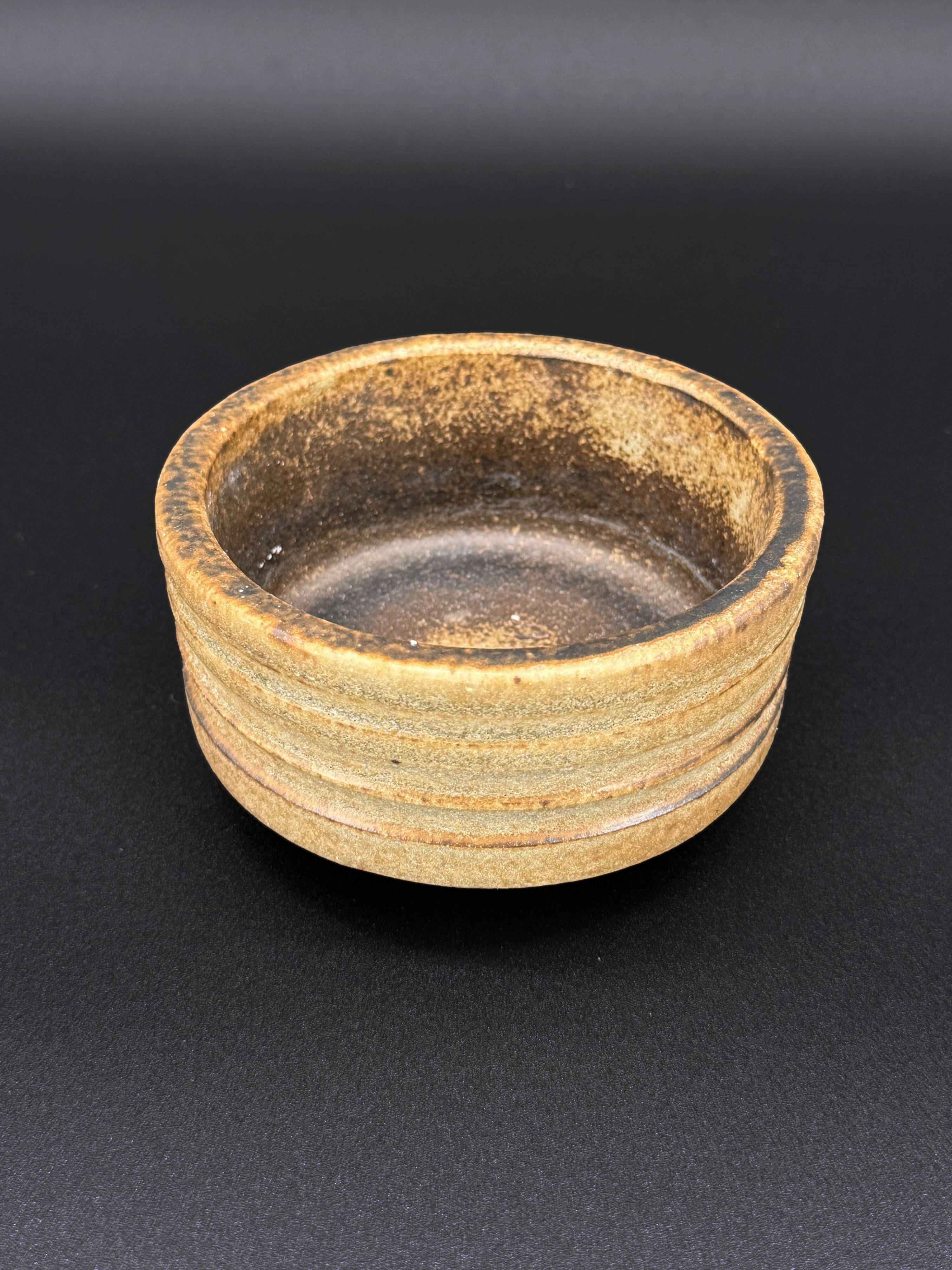 Glazed stoneware matcha bowl