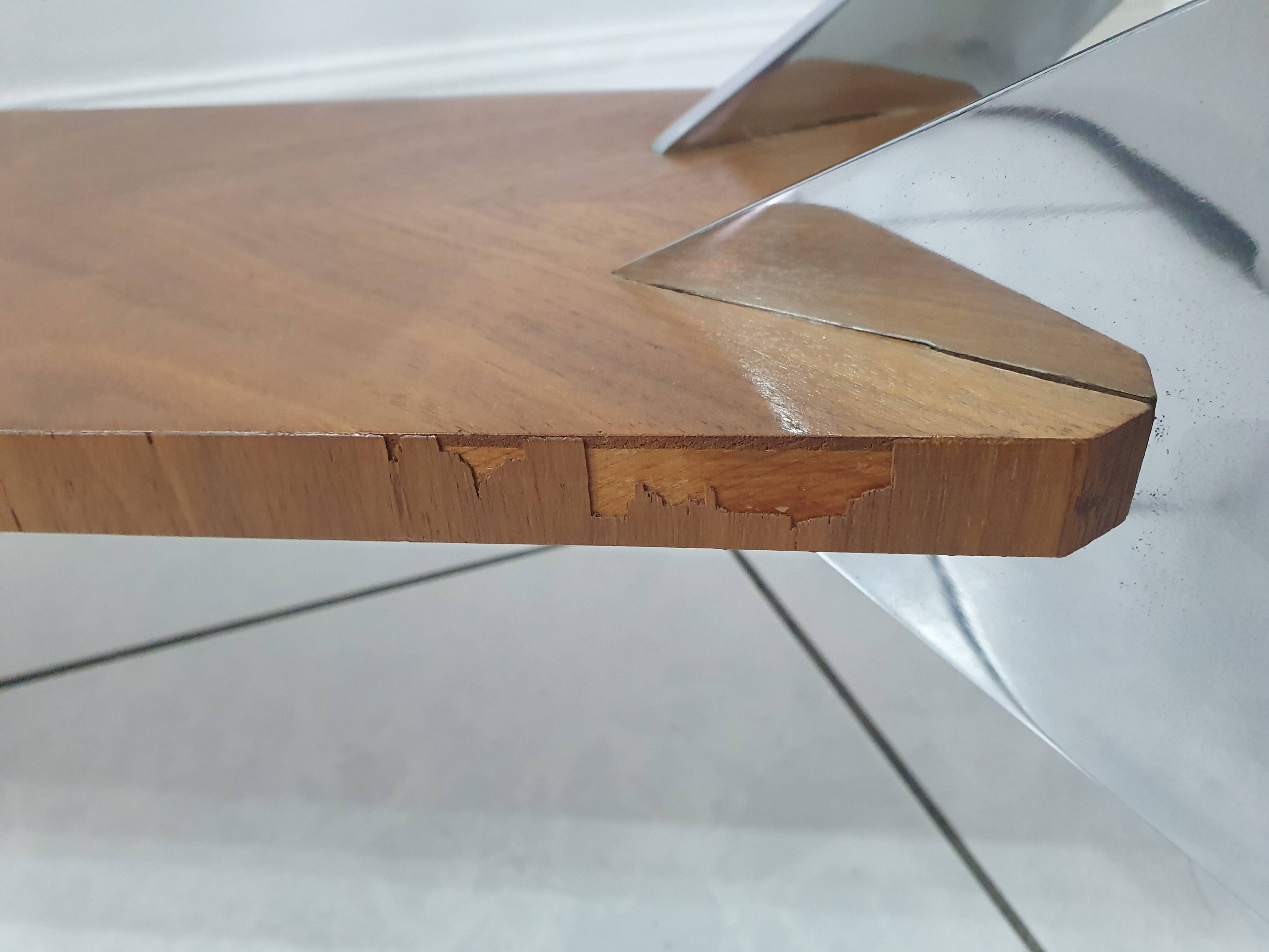 Coffee table with compass legs from the 60s