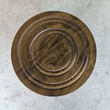 Tabouret vintage tripode bois massif