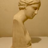 Bust of woman in off-white biscuit