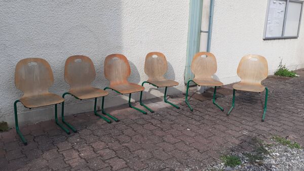 Chaises d'école lot de 6