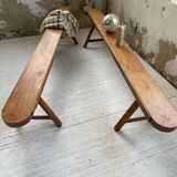 Pair of bench early 1900 oak