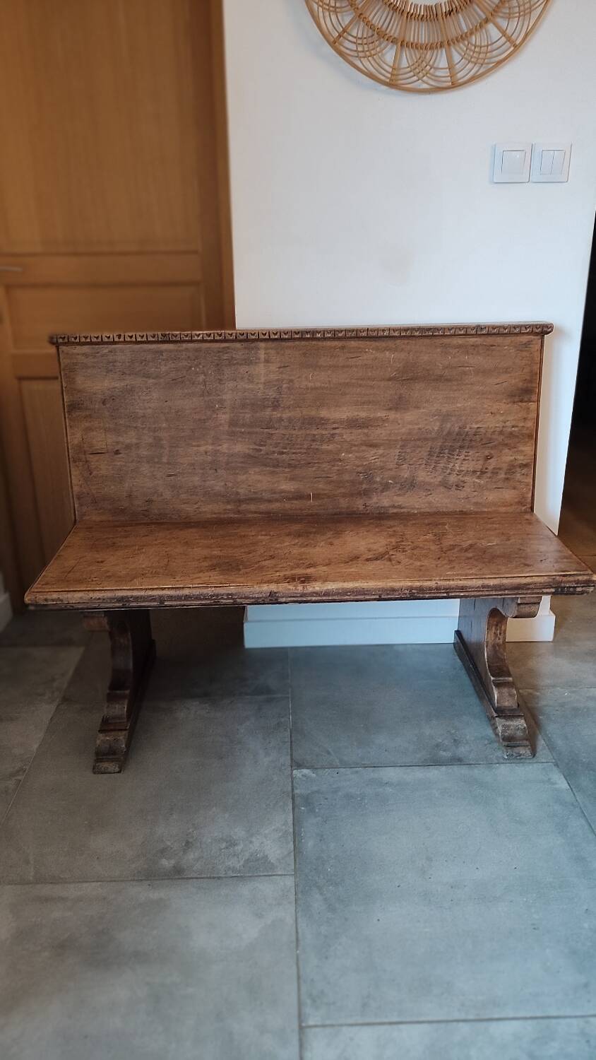 Antique solid wood bench