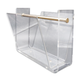 "Omega" magazine rack by David Lange, Roche Bobois plexiglass, 1970