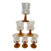 Set of 6 Luminarc white wine glasses Antique model