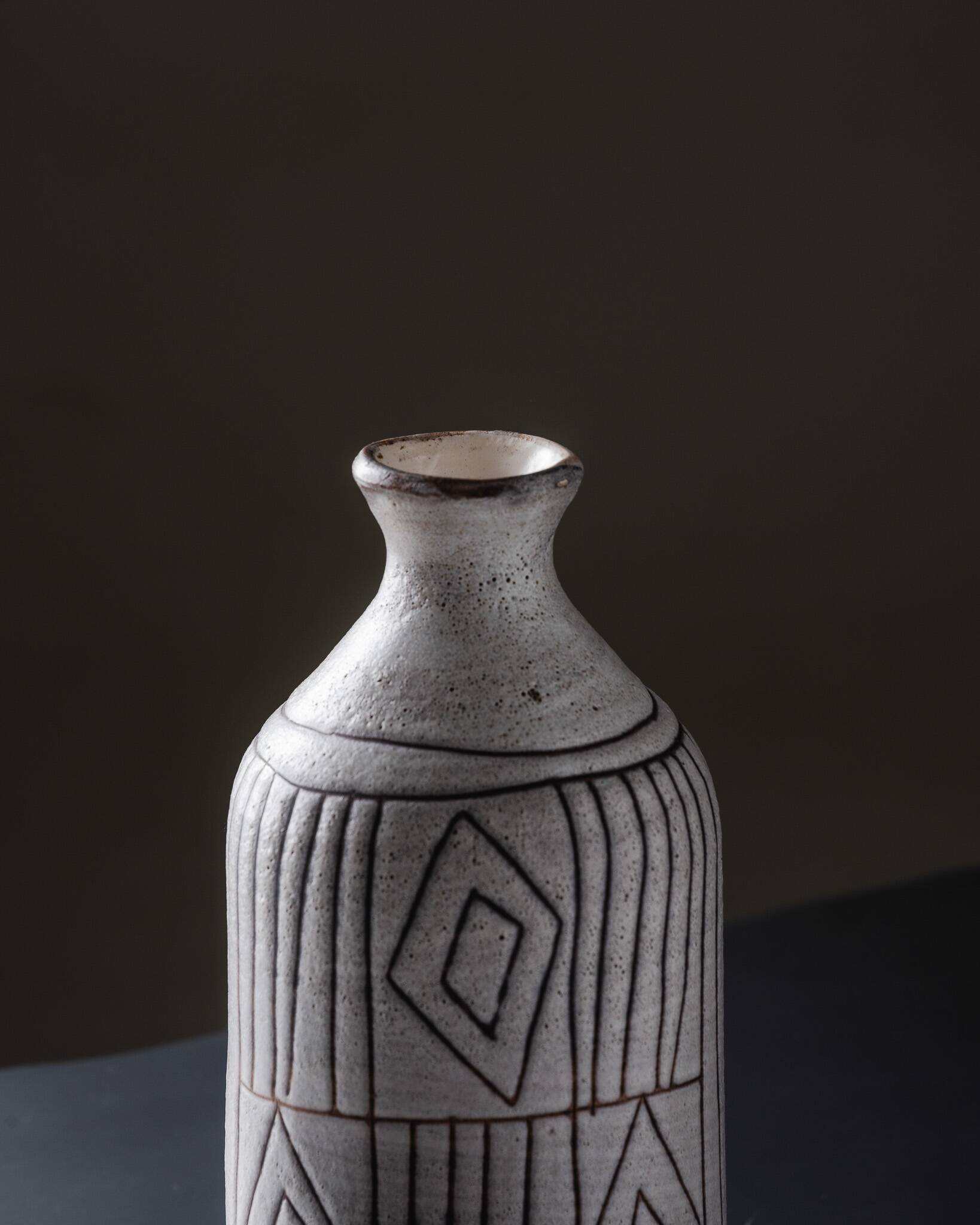 Soliflore en céramique, l'atelier Dieulefit, 1960s