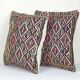 Set of 2 vintage kilim cushion covers 41x41 cm