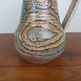 Ceramic pitcher signed Accolay