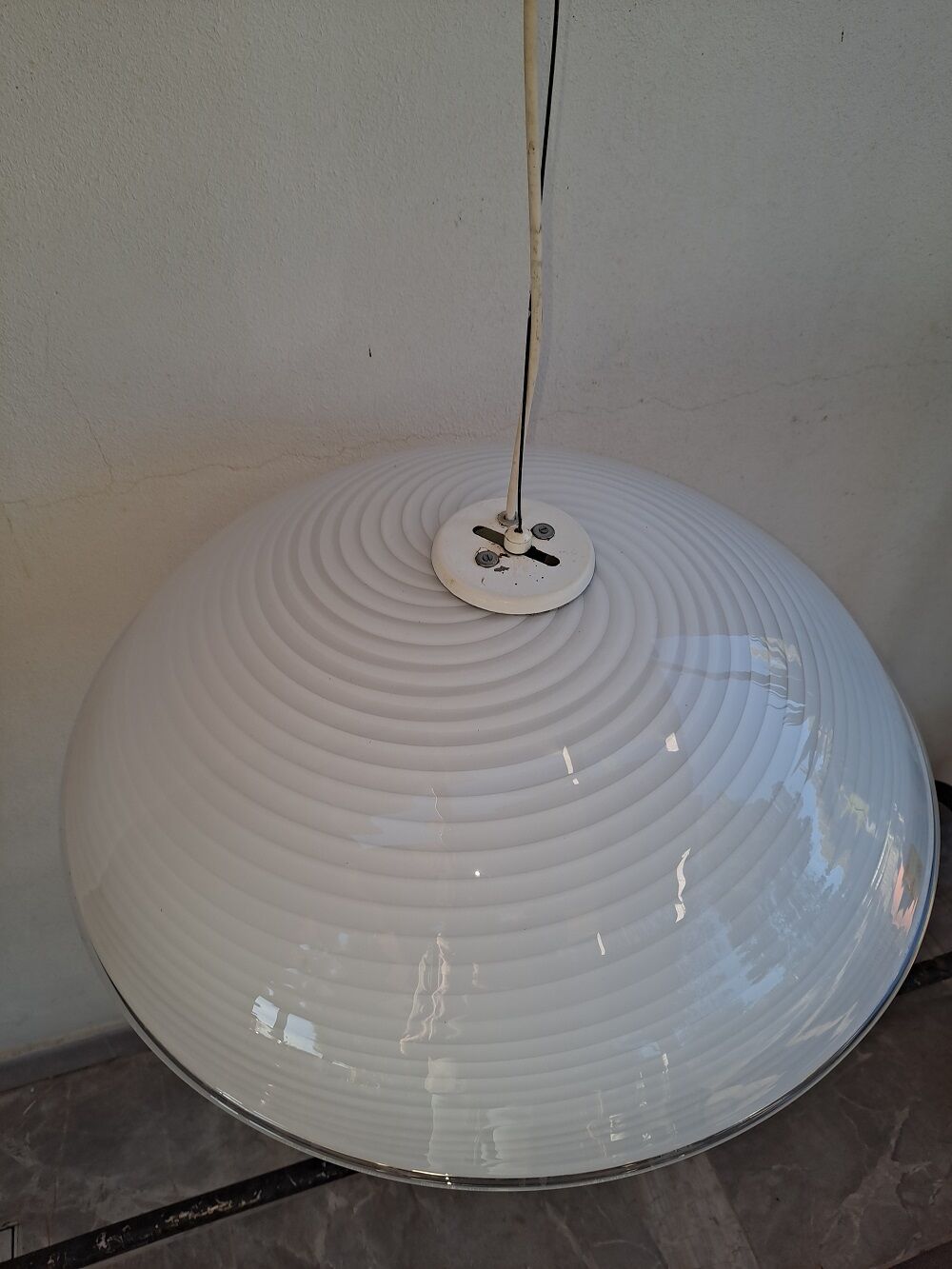 Murano swirl ceiling light vintage