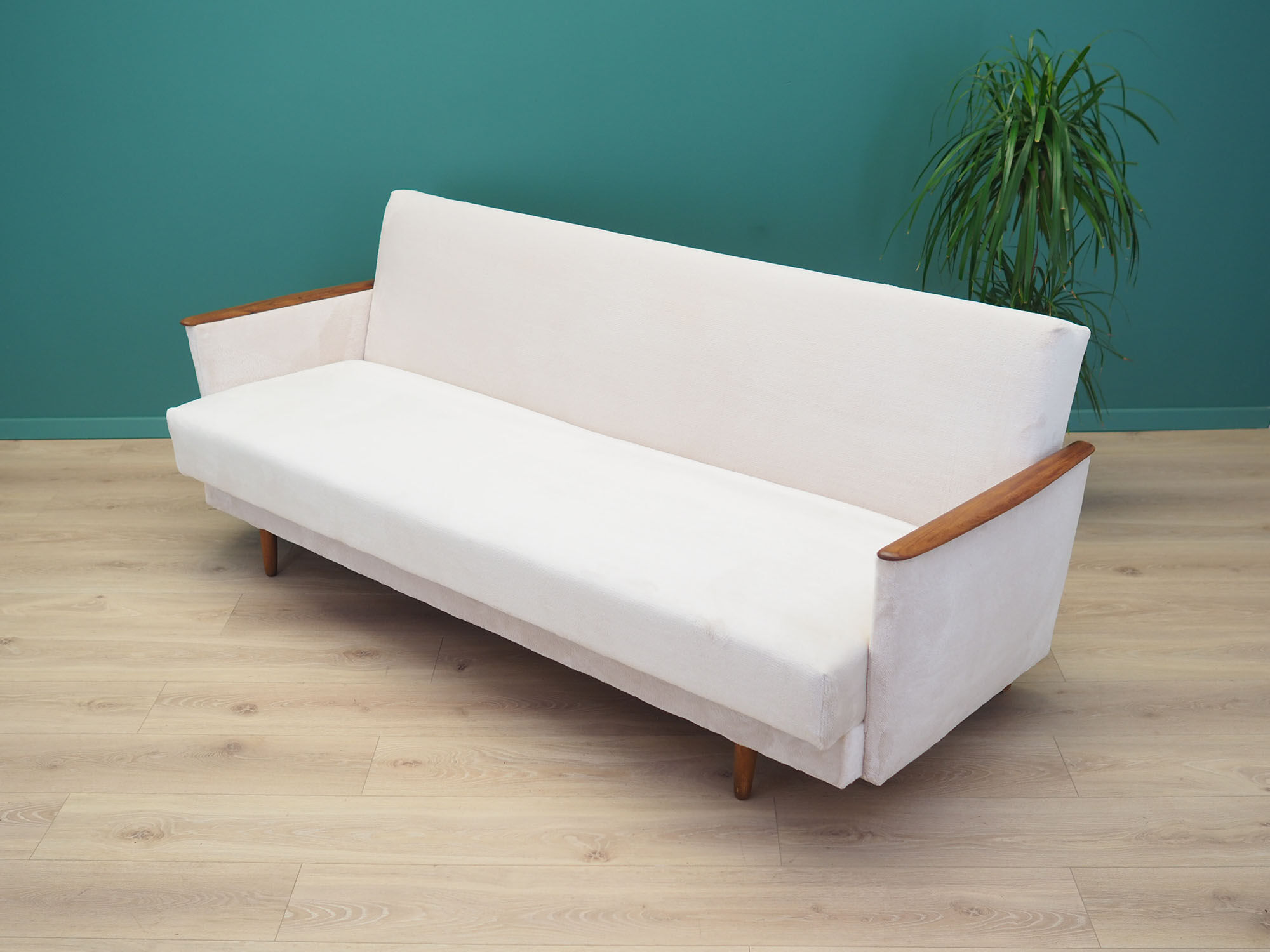 Ecru folding sofa, Danish design, 1960s, production: Denmark