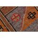 1970s Vintage Turkish Handmade Wool & Cotton Orange Runner Rug 82x340