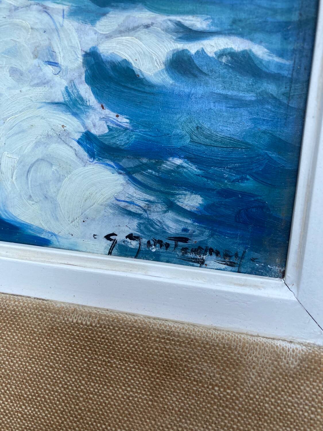 Framed “Cap Ferrat” oil painting