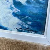 Huile « Cap Ferrat » encadrée