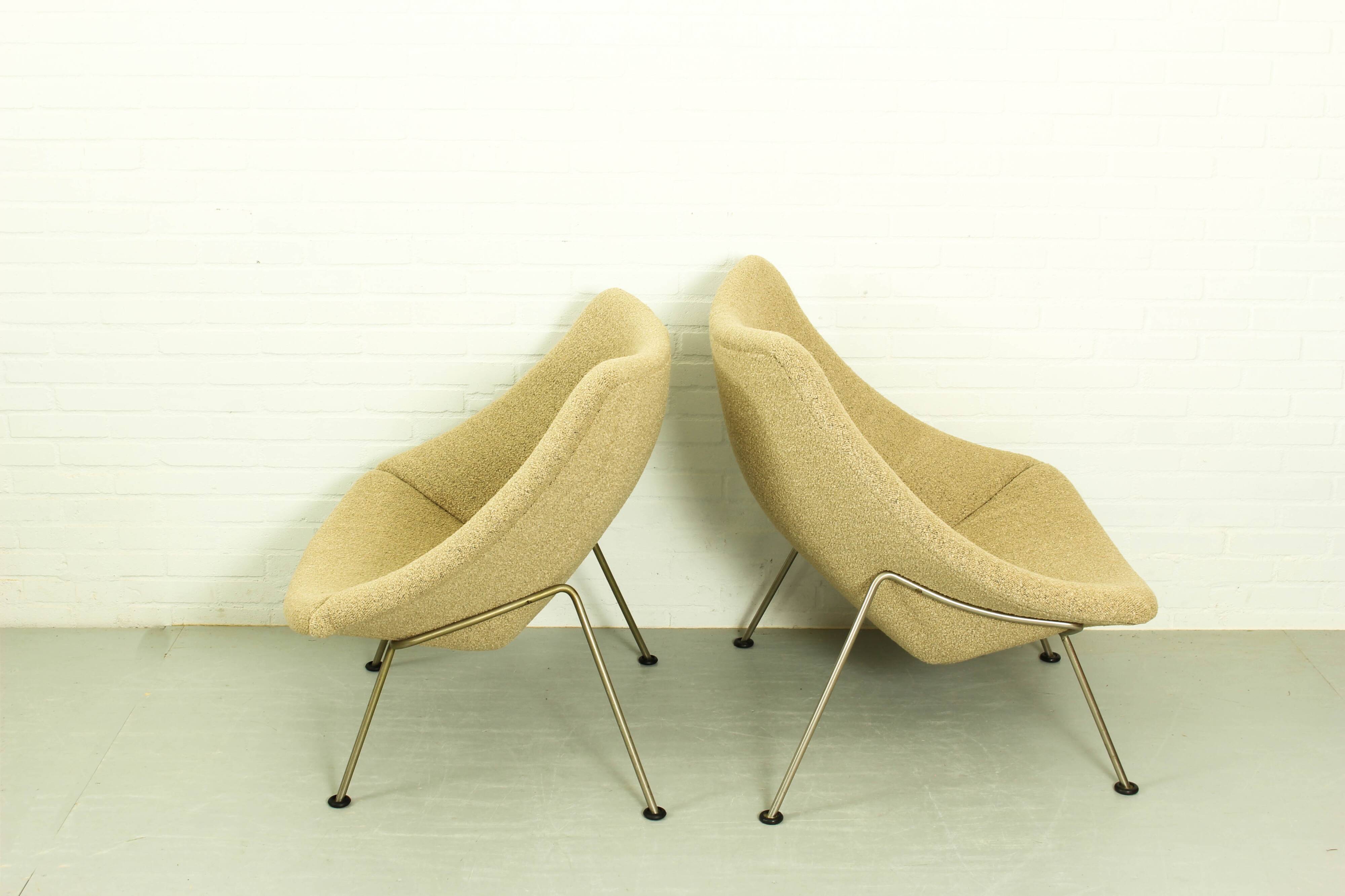 Set of Vintage Oyster Chairs by Pierre Paulin for Artifort, 1960s