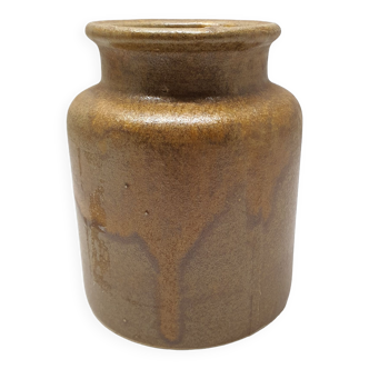 Old sandstone mustard pot