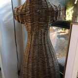 Mannequin Buste Rotin Vintage
