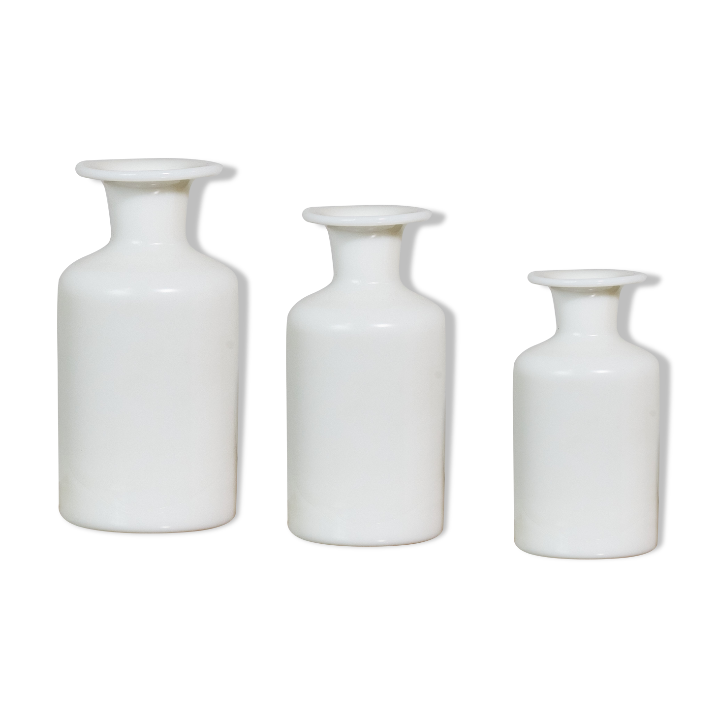 3 vases blanc