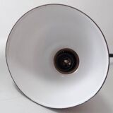 Vintage Midgard Bauhaus DDR Design lamp with enamelled shade