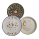 Henriot flat plates, hand-painted
