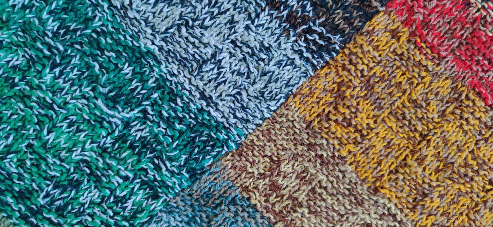 Vintage Plaid Knitted Wool 205 x 150 cm TBE