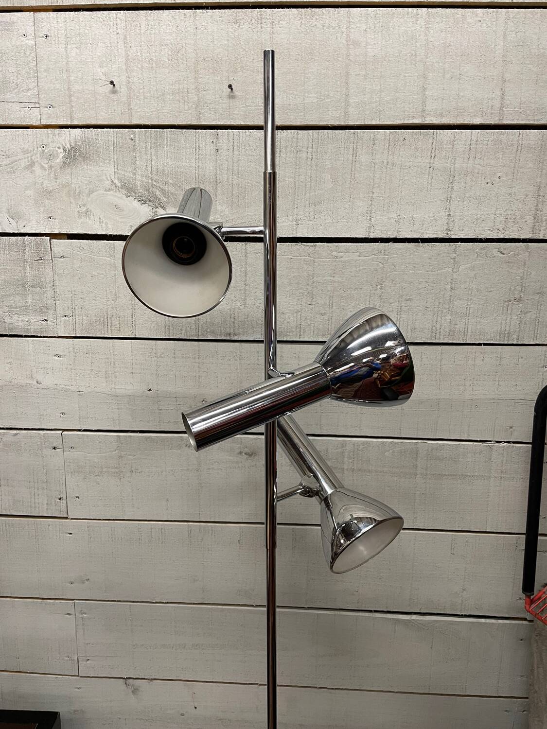 Lampadaire chromé 3 spot vintage design 70