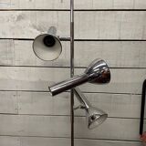 Chrome floor lamp with 3 vintage design spotlights from the 70s