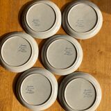 Set of 6 handmade plates