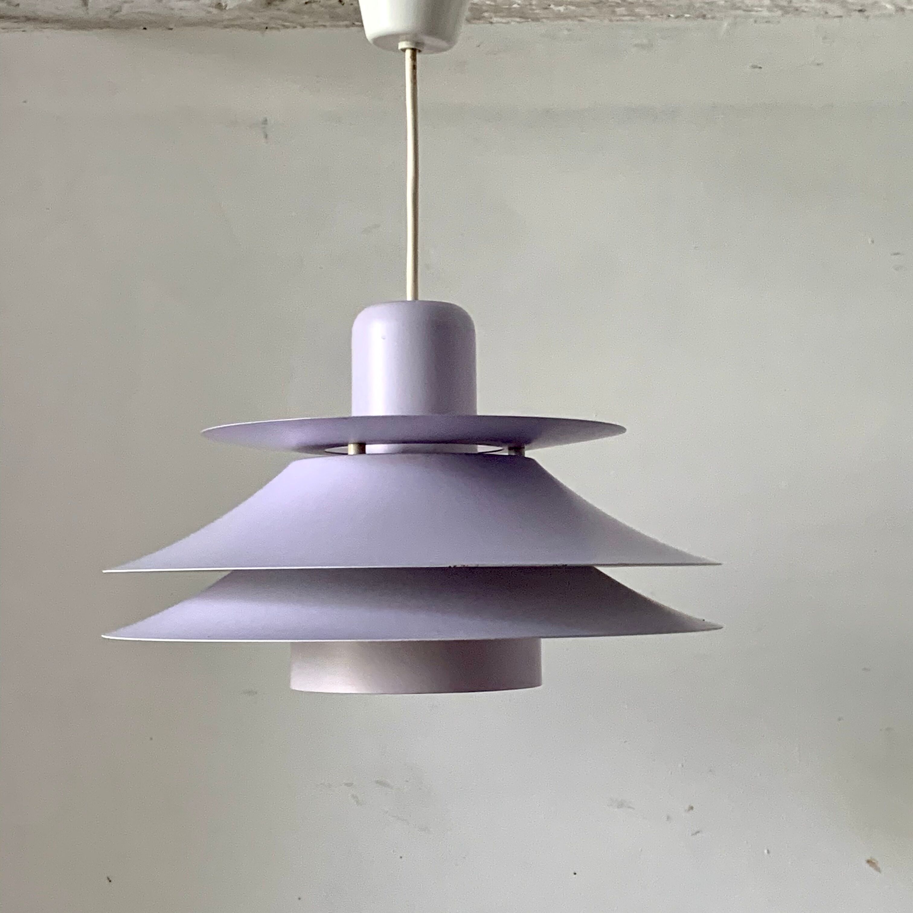 Danish vintage horn lighting metal suspension Horn Lighting