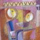 Humberto Tezcucano (Mexico 20th century), Oil on panel, abstract composition