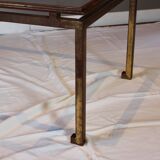 Rectangular gold wrought iron coffee table on sheet, Ramsay House